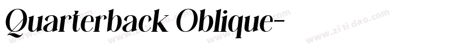 Quarterback Oblique字体转换